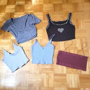 5 crop tops .
